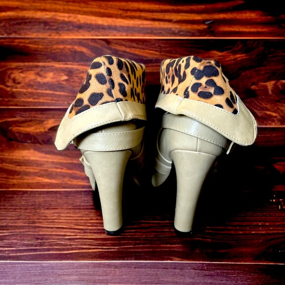 Leopard inner design ankle boots - Picture 4 of 7